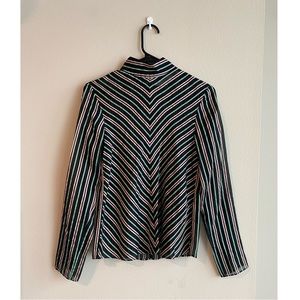 & other stories Sheer Chevron Stripe Top size 0